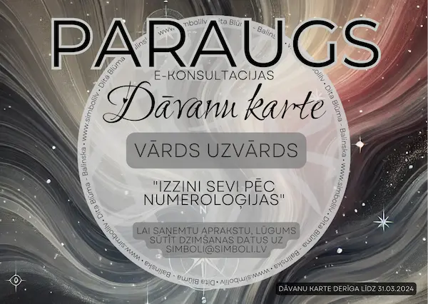 Dāvanu karte numeroloģijas konsultācijai